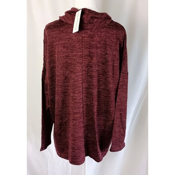 NWT Notations Cowl Neck Button Accent Long Sleeve Top Light Burgundy XL - Picture 5 of 8